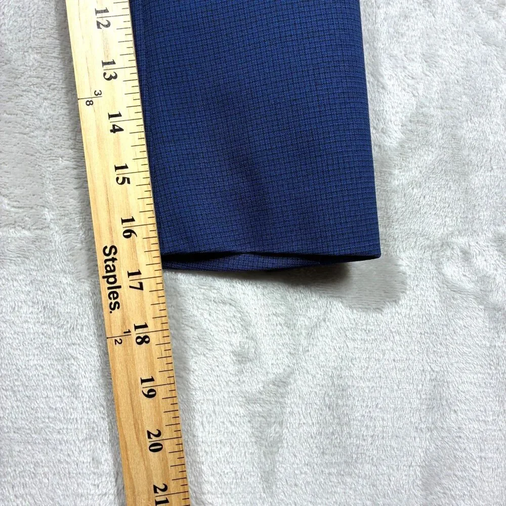Bonobos Marzotto Italian Wool Royal Blue Micro Check Blazer 40S Slim Sport Coat